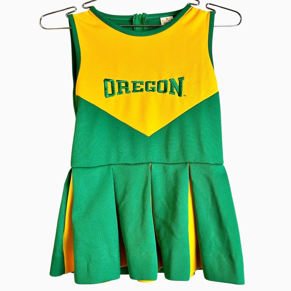 Vintage Oregon Cheerleader Uniform Size 6 Made In USA Little King Paper Tag